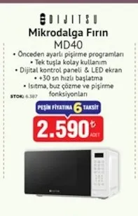 Dijitsu Mikrodalga Fırın Md40