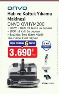 Onvo Halı Ve Koltuk Yıkama Makinesi Ovhym200