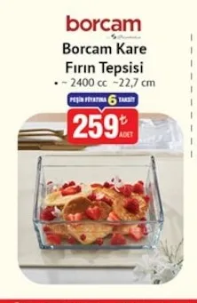 Borcam Kare Fırın Tepsisi