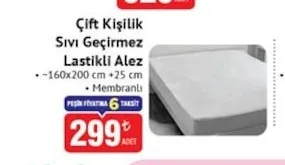 Çift Kişilik Sıvı Geçirmez Lastikli Alez