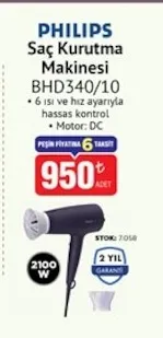 Philips Saç Kurutma Makinesi Bhd340/10