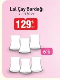 Lal Çay Bardağı 6'Lı