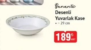 Benante Desenli Yuvarlak Kase 29 Cm