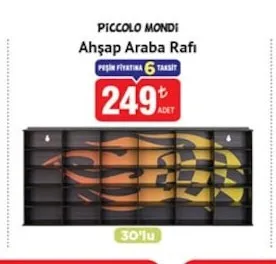 Piccolo Mondi Ahşap Araba Rafı