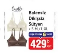 Balensiz Dikişsiz Sütyen