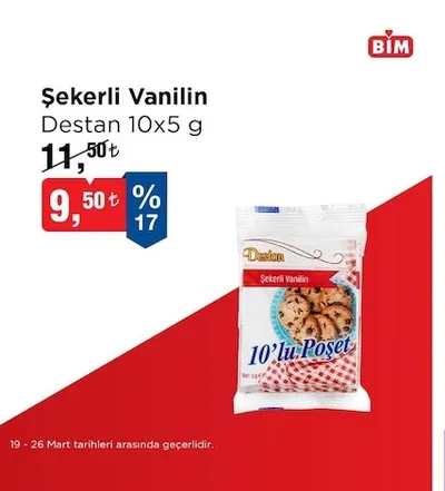 Şekerli Vanilin Destan 10X5 G