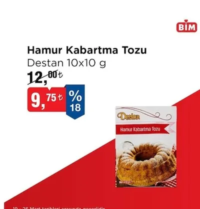 Hamur Kabartma Tozu Destan 10X10 G