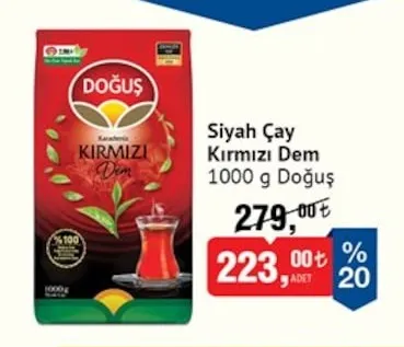 Doğuş Siyah Çay Kırmızı Dem 1000 G