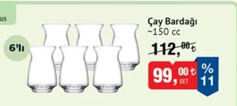 Çay Bardağı 6'Lı
