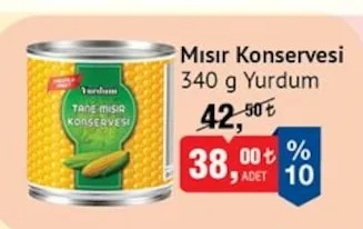 Mısır Konservesi 340 G Yurdum