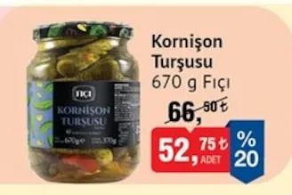 Kornişon Turşusu 670 G Fıçı
