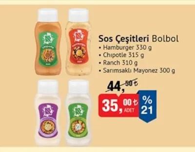 Sos Çeşitleri Bolbol