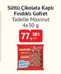 Sütlü Çikolata Kaplı Fındıklı Gofret Tadelle Maxinut 4X30 G