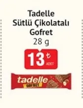 Tadelle Sütlü Çikolatalı Gofret 28 G