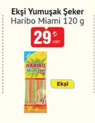 Ekşi Yumuşak Şeker Haribo Miami 120 G