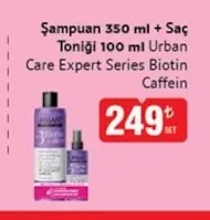 Şampuan 350 Ml + Saç Toniği 100 Ml Urban Care Expert Series Biotin Caffein
