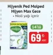 Hijyenik Ped Molped Hijyen Max Gece