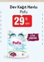 Dev Kağıt Havlu Pofu