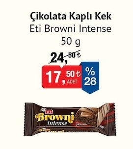 Eti Browni Intense Çikolata Kaplı Kek 50 G