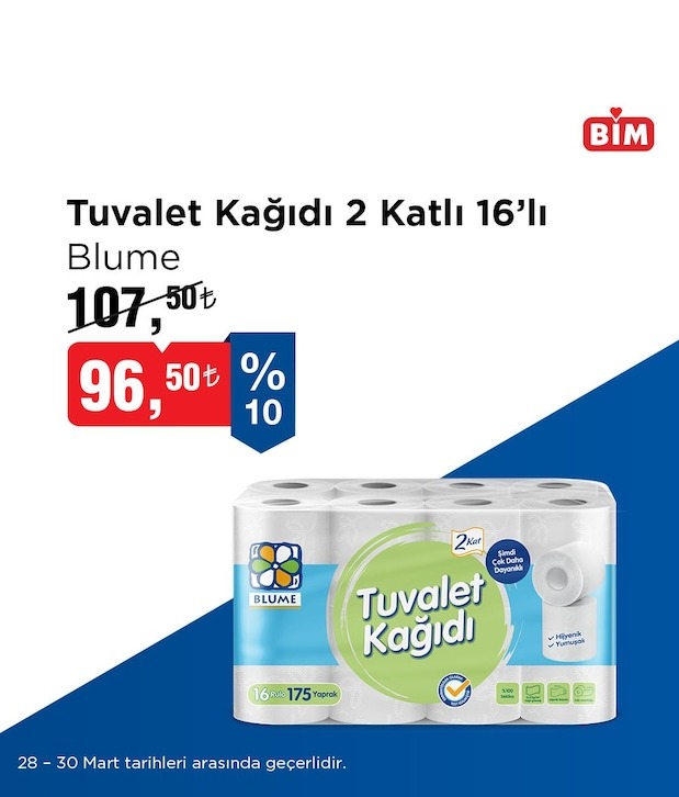 Tuvalet Kağıdı 2 Katlı 16'Lı