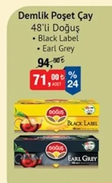 Demlik Poşet Çay 48'Li Doğuş