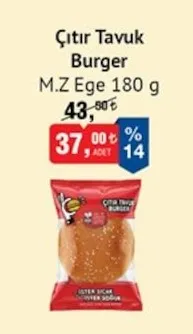 Çıtır Tavuk Burger M.Z Ege 180 G