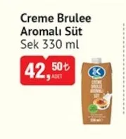 Creme Brulee Aromalı Süt Sek 330 Ml