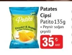 Patito Patates Cipsi 135G