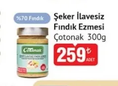 Şeker İlavesiz Fındık Ezmesi Çotonak 300G
