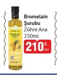 Bromelain Şurubu Zühre Ana 250Ml