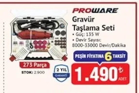 Proware Gravür Taşlama Seti