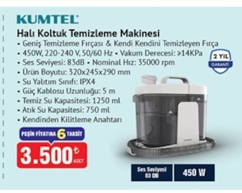 Kumtel Halı Koltuk Temizleme Makinesi