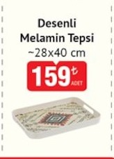 Desenli Melamin Tepsi