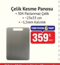 Çelik Kesme Panosu