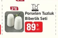 Tulu Porselen Tuzluk Biberlik Seti 2'Li