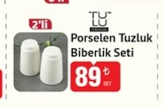Tulu Porselen Tuzluk Biberlik Seti 2'Li