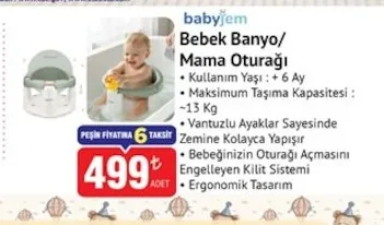 Baby Jem Bebek Banyo/Mama Oturağı