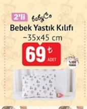 Babyco Bebek Yastık Kılıfı 35X45 Cm 2'Li