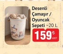 Desenli Çamaşır / Oyuncak Sepeti ~20 L