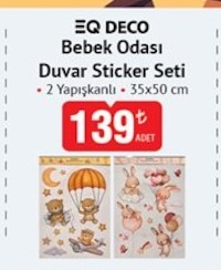 Eq Deco Bebek Odası Duvar Sticker Seti