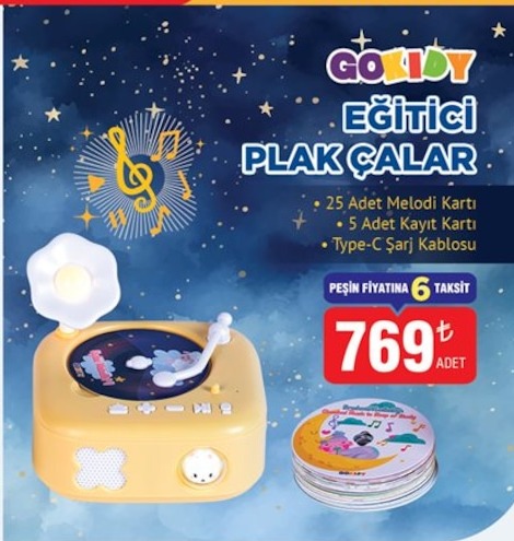 Gokidy Eğitici Plak Çalar
