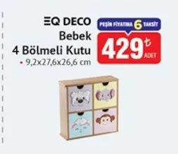 Eq Deco Bebek 4 Bölmeli Kutu