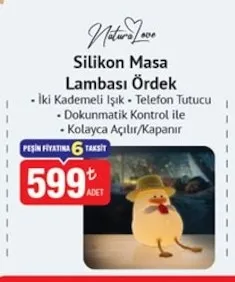 Natura Love Silikon Masa Lambası Ördek