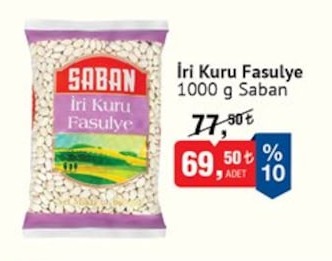Iri Kuru Fasulye 1000 G Saban