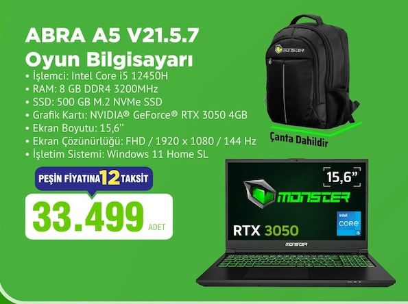 Abra A5 V21.5.7 Oyun Bilgisayarı