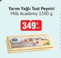 Yarım Yağlı Tost Peyniri Milk Academy 1500 G