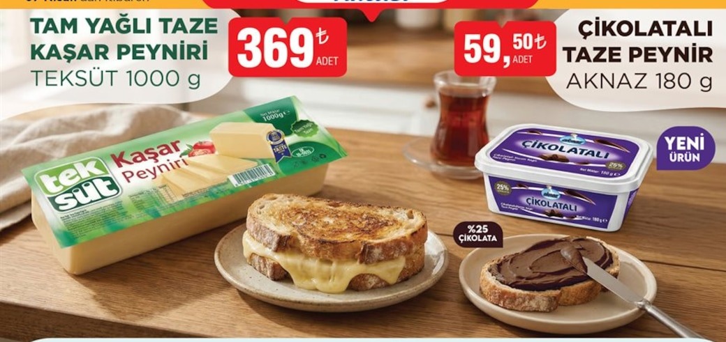 Teksüt Tam Yağlı Taze Kaşar Peyniri 1000 G