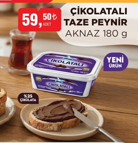 Aknaz Çikolatalı Taze Peynir 180 G