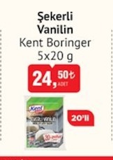 Şekerli Vanilin Kent Boringer 5X20 G