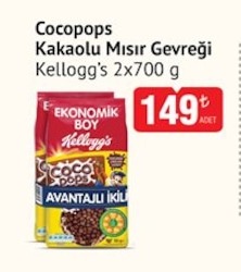 Cocopops Kakaolu Mısır Gevreği Kellogg'S 2X700 G